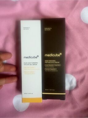 Medicube Kojic Acid Turmeric Vita Eye Gel Serum — White & Yellow